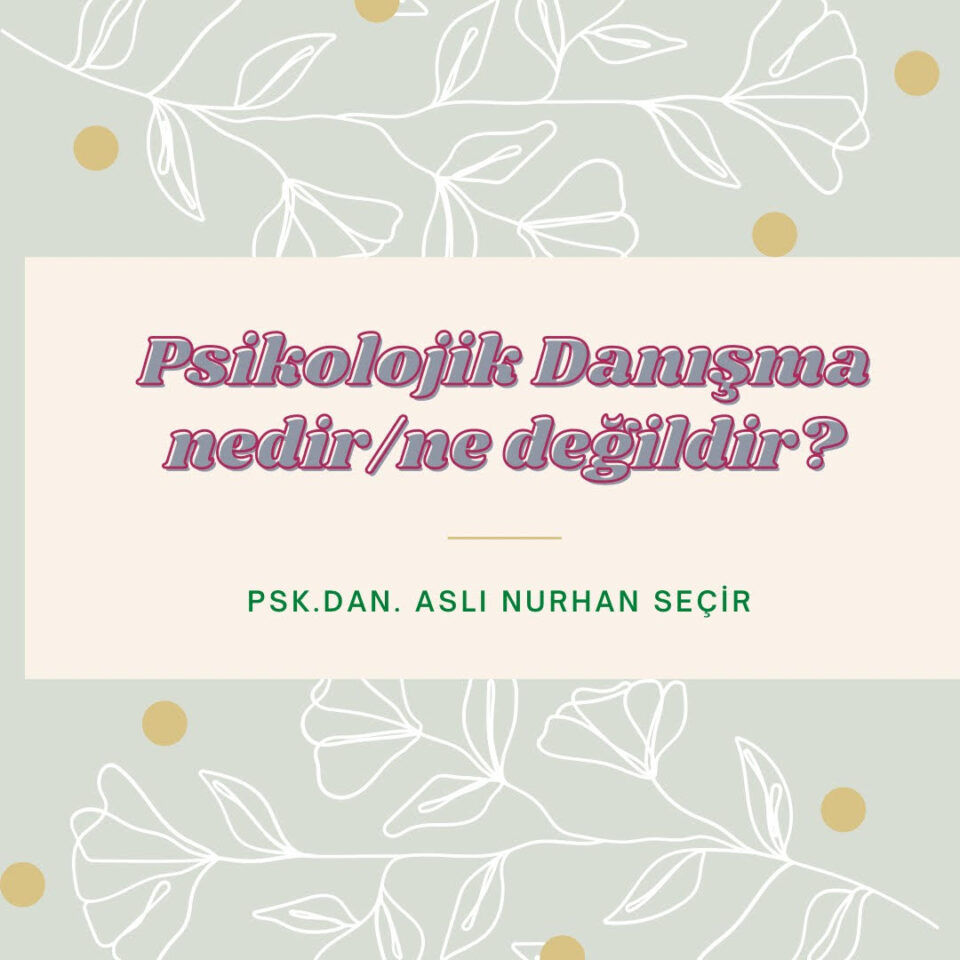 Psikolojik Danışma Nedir? Ne Değildir?